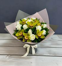 Букет цветов из:  Орхидеи и Розы в Байкалово