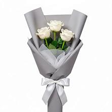 Букет 3 белые розы #REPLACE_PRED# Байкалово