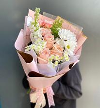 Букет цветов из:  Хризантемы и Розы в Байкалово