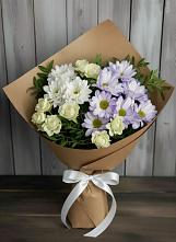 Букет цветов из:  Хризантемы и Розы в Байкалово