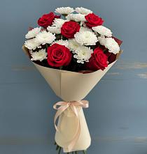 Букет цветов из:  Розы и Хризантемы в Байкалово