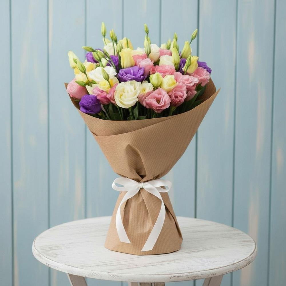 Букет цветов из: Лизиантусы в Байкалово