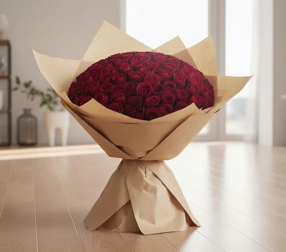 Букет 101 Красная роза в Байкалово