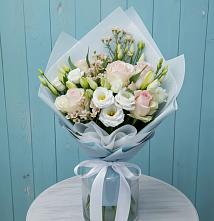 Букет цветов из:  Розы и Лизиантусы в Байкалово
