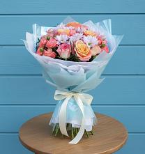 Букет цветов из:  Хризантемы и Розы #REPLACE_PRED# Байкалово