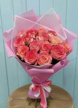 Букет 15 Розовых роз Равель в Байкалово