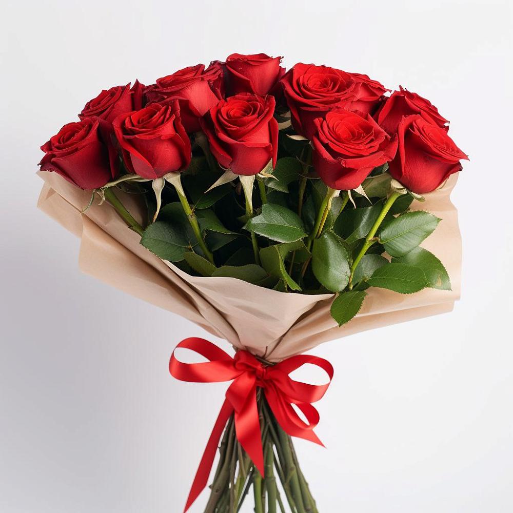 Букет 11 Красных роз Эдлесс Лав в Байкалово
