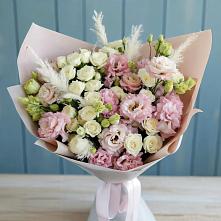 Букет цветов из:  Альстромерии и Розы в Байкалово